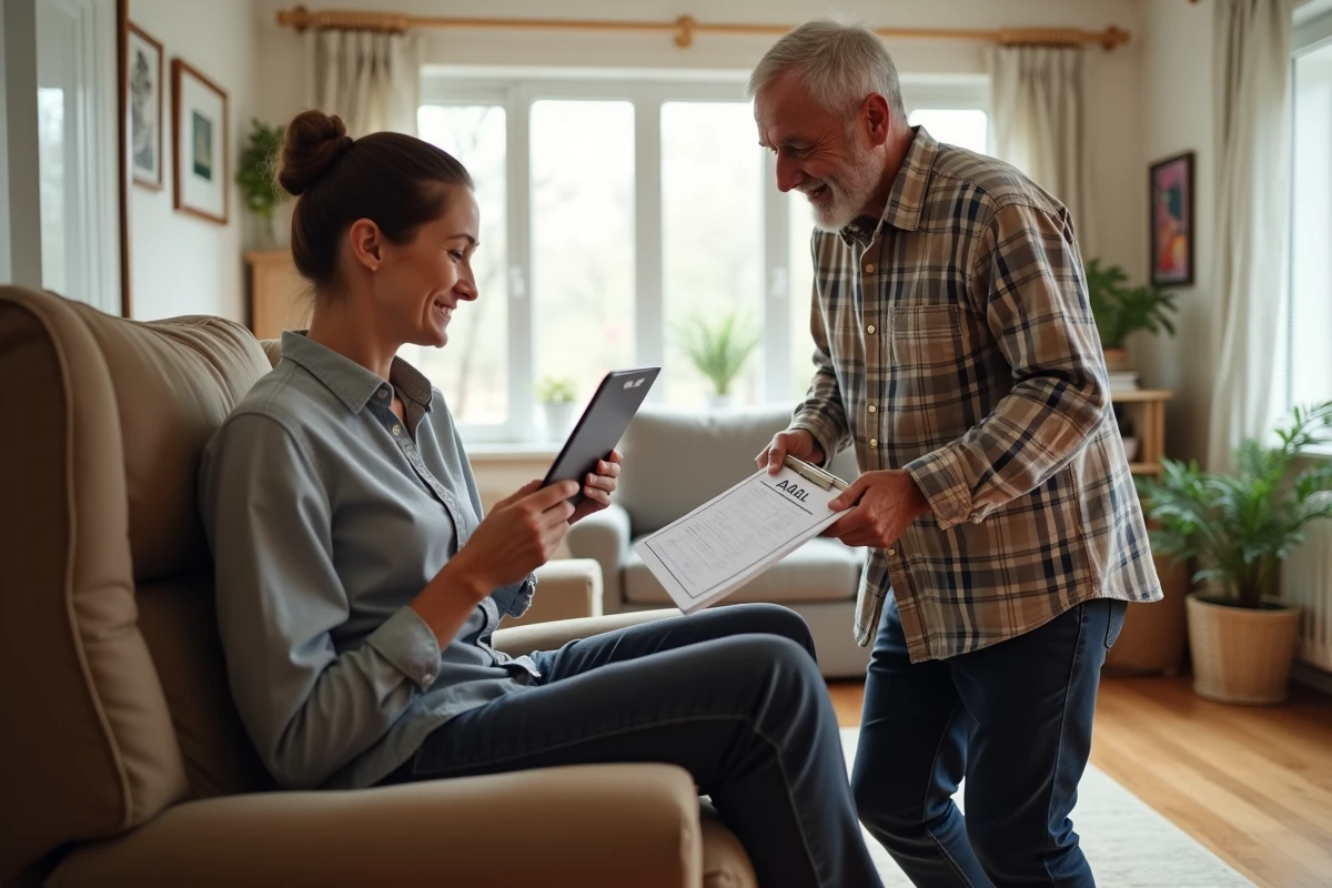 Homme se levant avec soutien d