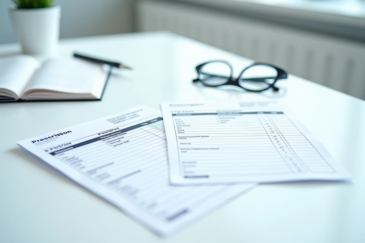Comparaison entre une ordonnance sécurisée et une ordonnance simple sur un bureau médical