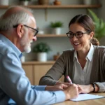 Ergothérapeute aidant un senior en clinique